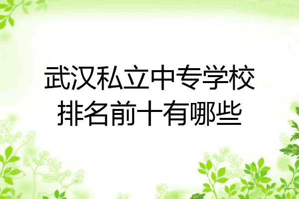 武汉私立中专学校排名前十有哪些