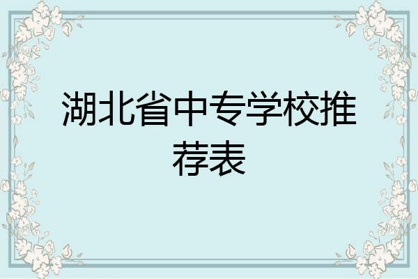 湖北省中专学校推荐表