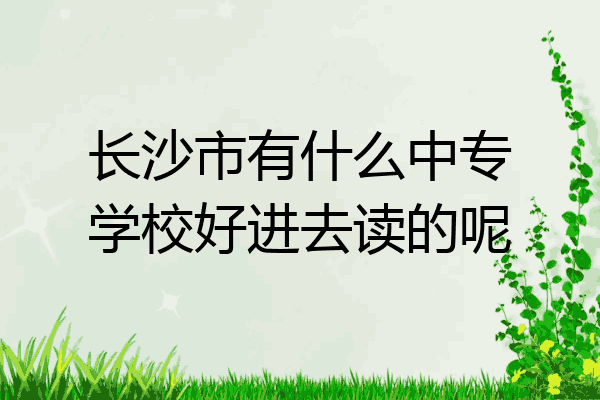 长沙市有什么中专学校好进去读的呢