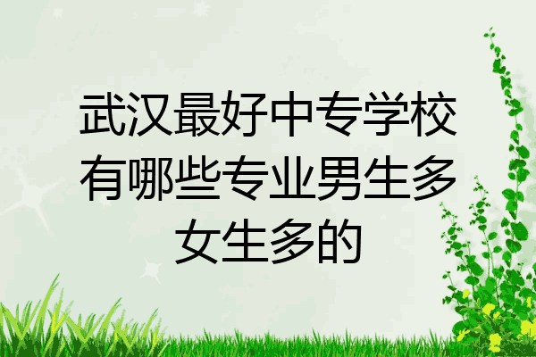 武汉最好中专学校有哪些专业男生多女生多的