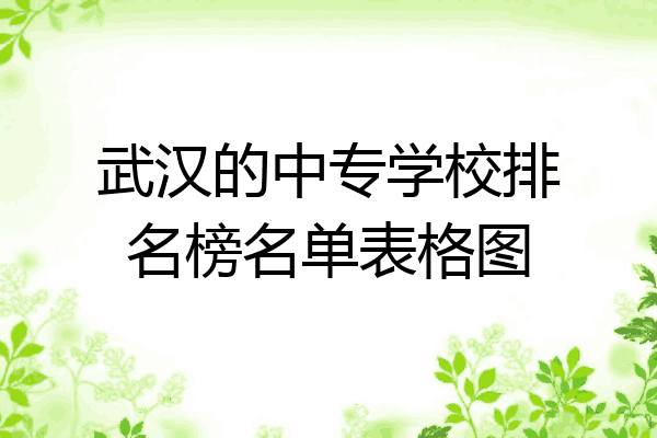 武汉的中专学校排名榜名单表格图