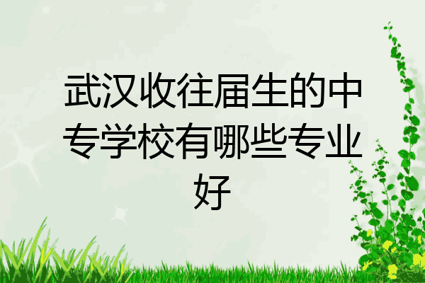 武汉收往届生的中专学校有哪些专业好
