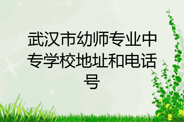 武汉市幼师专业中专学校地址和电话号
