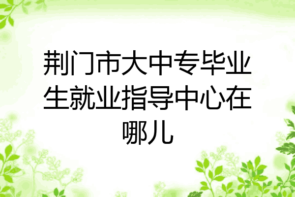 荆门市大中专毕业生就业指导中心在哪儿