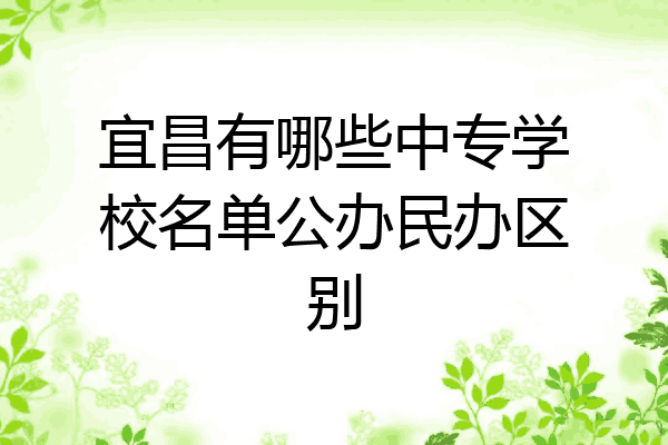 宜昌有哪些中专学校名单公办民办区别
