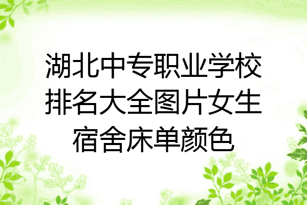 湖北中专职业学校排名大全图片女生宿舍床单颜色