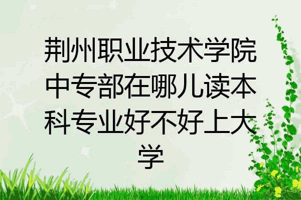 荆州职业技术学院中专部在哪儿读本科专业好不好上大学
