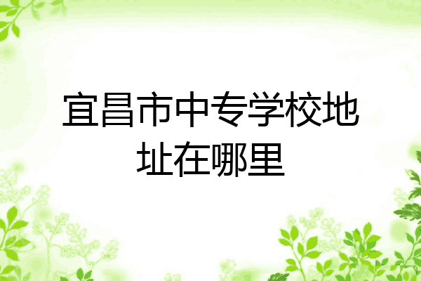 宜昌市中专学校地址在哪里