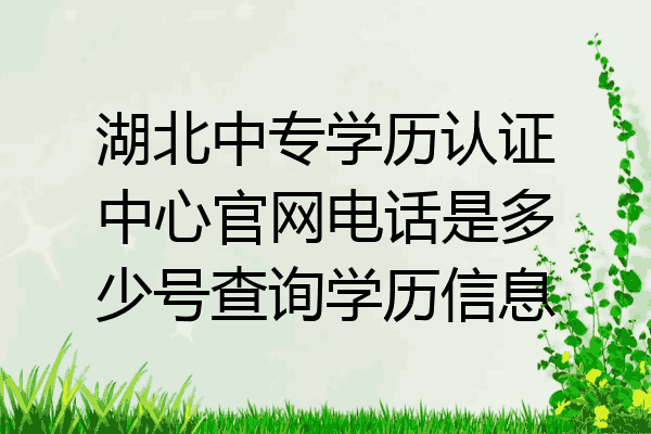 湖北中专学历认证中心官网电话是多少号查询学历信息