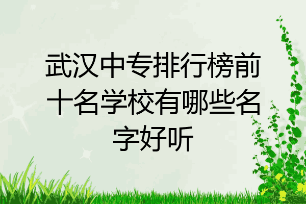 武汉中专排行榜前十名学校有哪些名字好听