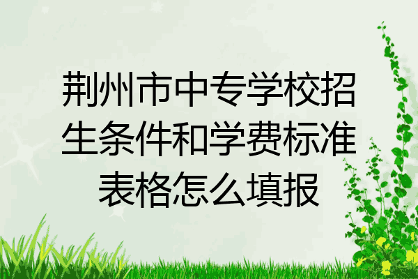 荆州市中专学校招生条件和学费标准表格怎么填报