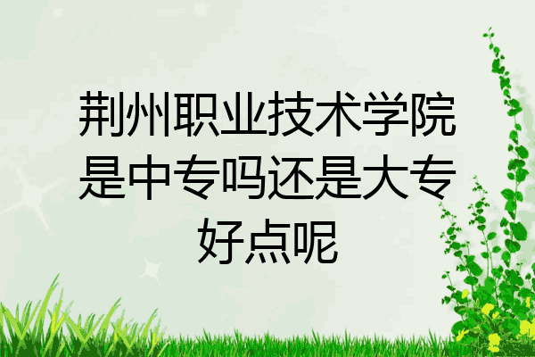 荆州职业技术学院是中专吗还是大专好点呢