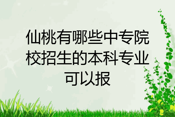 仙桃有哪些中专院校招生的本科专业可以报