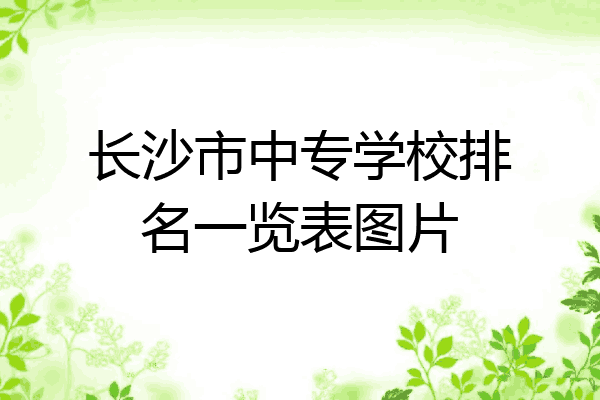 长沙市中专学校排名一览表图片