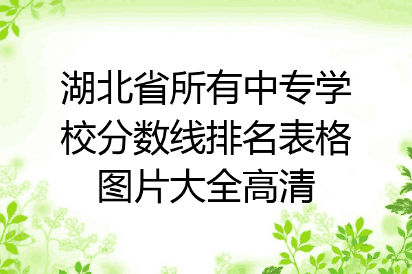 湖北省所有中专学校分数线排名表格图片大全高清