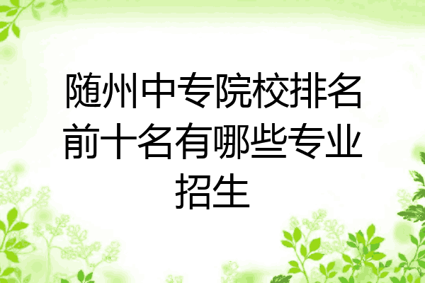 随州中专院校排名前十名有哪些专业招生
