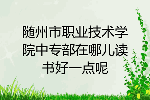 随州市职业技术学院中专部在哪儿读书好一点呢