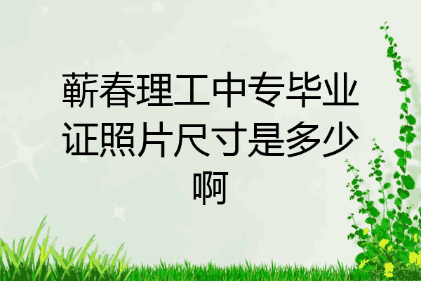 蕲春理工中专毕业证照片尺寸是多少啊