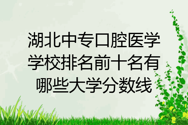 湖北中专口腔医学学校排名前十名有哪些大学分数线