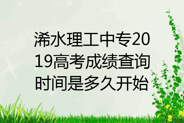 浠水理工中专2019高考成绩查询时间是多久开始