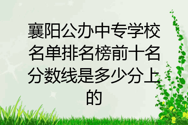 襄阳公办中专学校名单排名榜前十名分数线是多少分上的