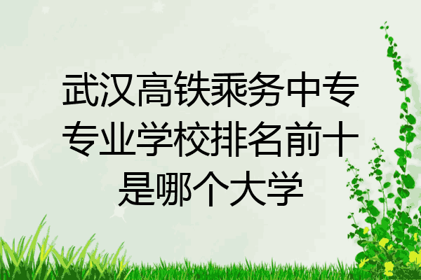 武汉高铁乘务中专专业学校排名前十是哪个大学