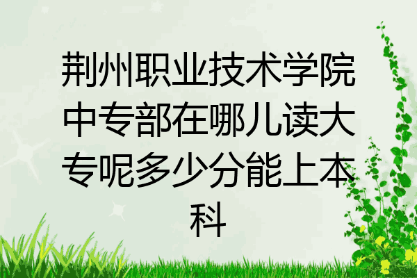 荆州职业技术学院中专部在哪儿读大专呢多少分能上本科