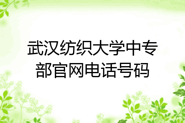 武汉纺织大学中专部官网电话号码