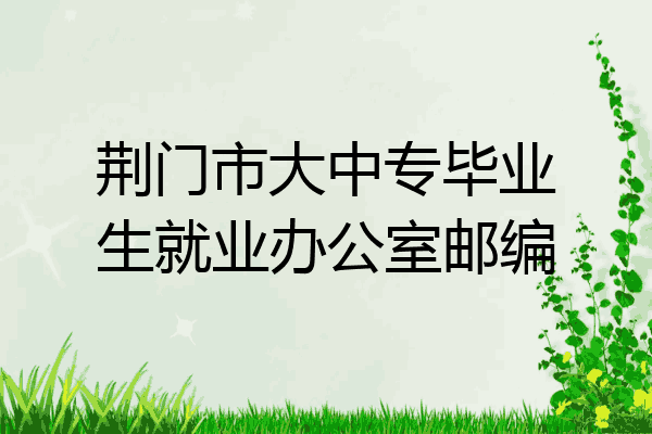 荆门市大中专毕业生就业办公室邮编