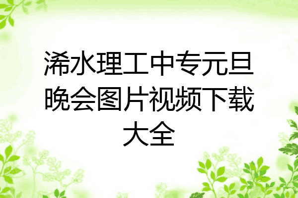 浠水理工中专元旦晚会图片视频下载大全