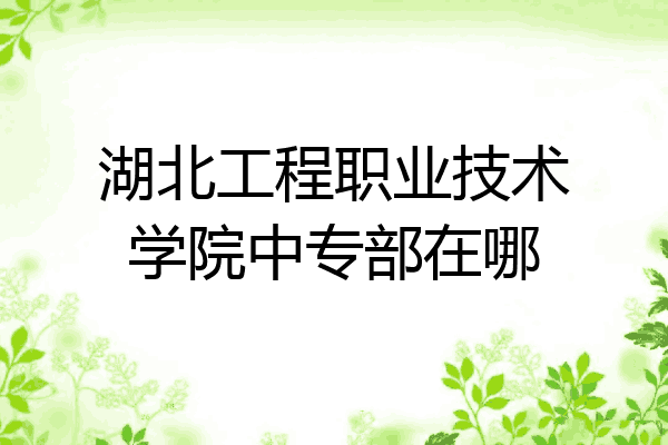 湖北工程职业技术学院中专部在哪