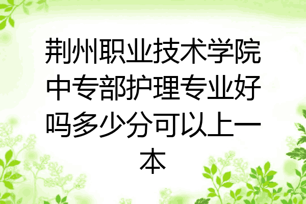 荆州职业技术学院中专部护理专业好吗多少分可以上一本