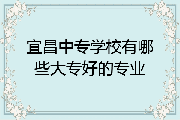 宜昌中专学校有哪些大专好的专业