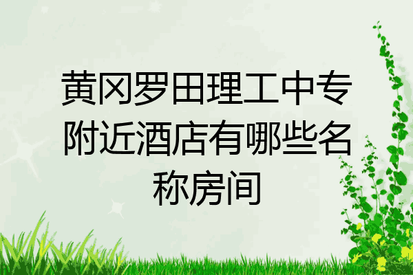 黄冈罗田理工中专附近酒店有哪些名称房间