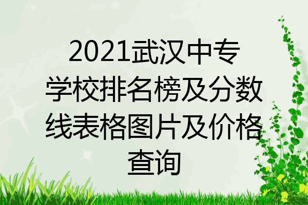 2021武汉中专学校排名榜及分数线表格图片及价格查询