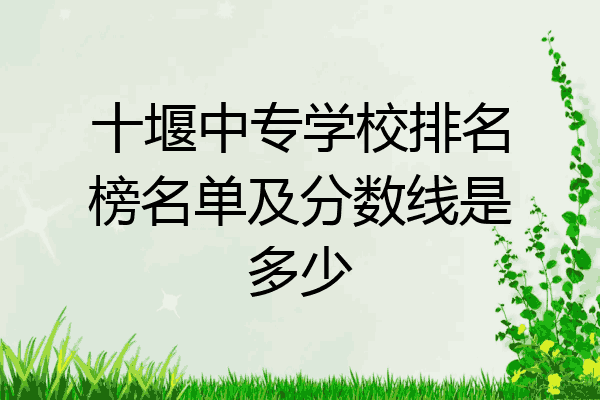 十堰中专学校排名榜名单及分数线是多少