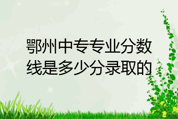 鄂州中专专业分数线是多少分录取的