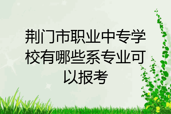 荆门市职业中专学校有哪些系专业可以报考