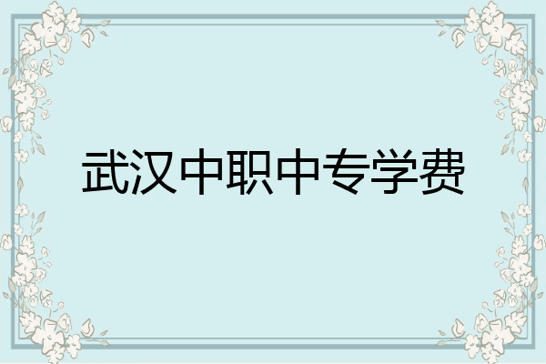 武汉中职中专学费