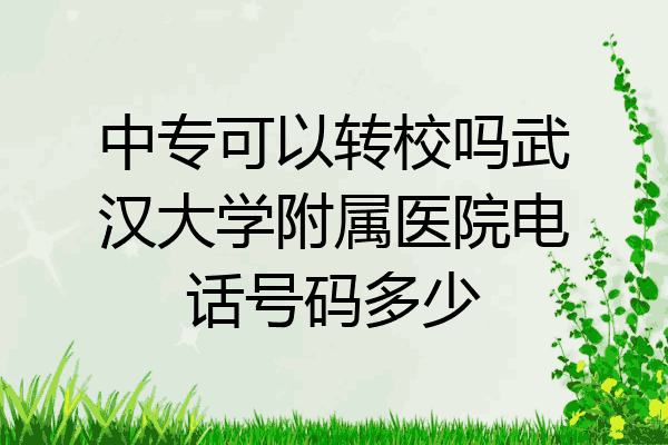 中专可以转校吗武汉大学附属医院电话号码多少