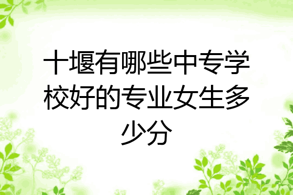 十堰有哪些中专学校好的专业女生多少分