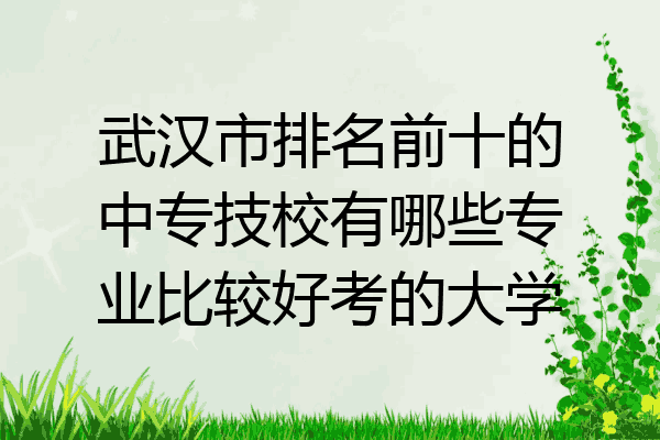 武汉市排名前十的中专技校有哪些专业比较好考的大学
