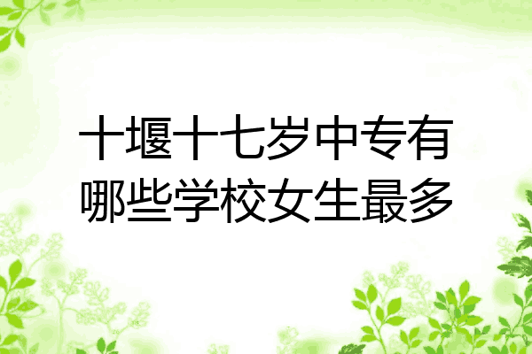 十堰十七岁中专有哪些学校女生最多