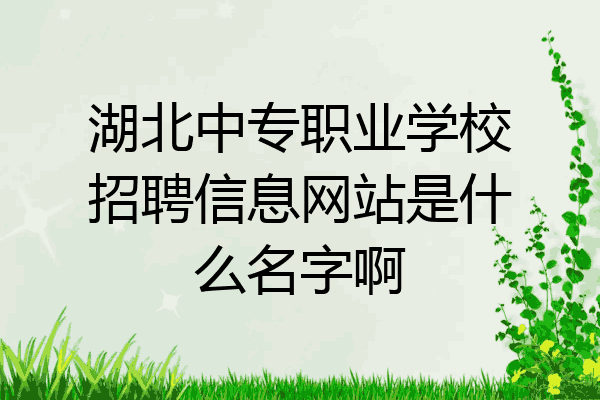 湖北中专职业学校招聘信息网站是什么名字啊