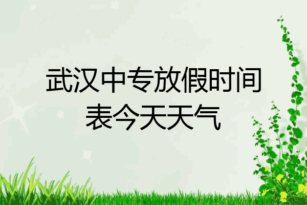 武汉中专放假时间表今天天气