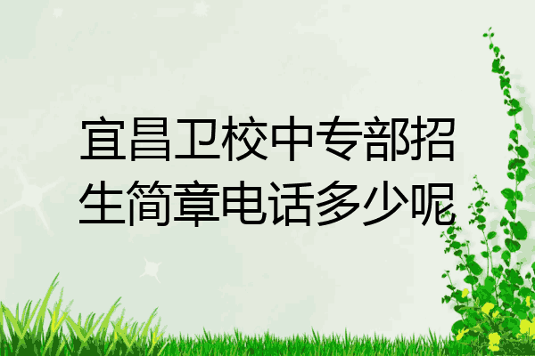 宜昌卫校中专部招生简章电话多少呢