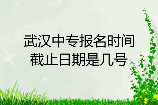 武汉中专报名时间截止日期是几号