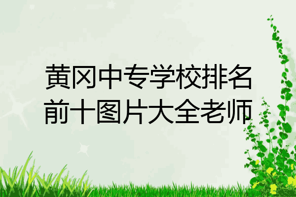 黄冈中专学校排名前十图片大全老师