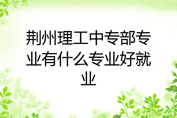 荆州理工中专部专业有什么专业好就业