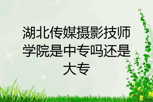 湖北传媒摄影技师学院是中专吗还是大专